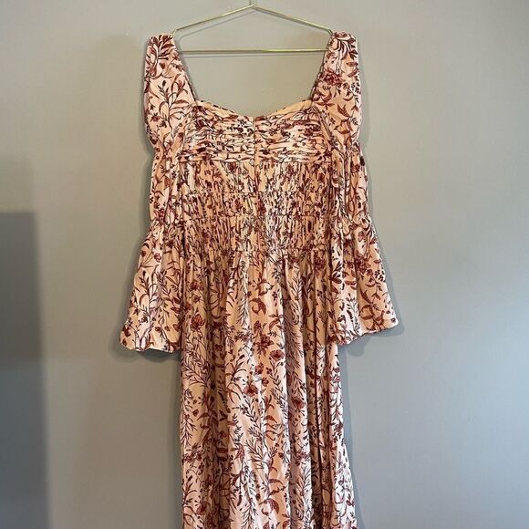 AMUR Filipa Floral Silk Midi Dress | SZ 6 - Picture 12 of 16